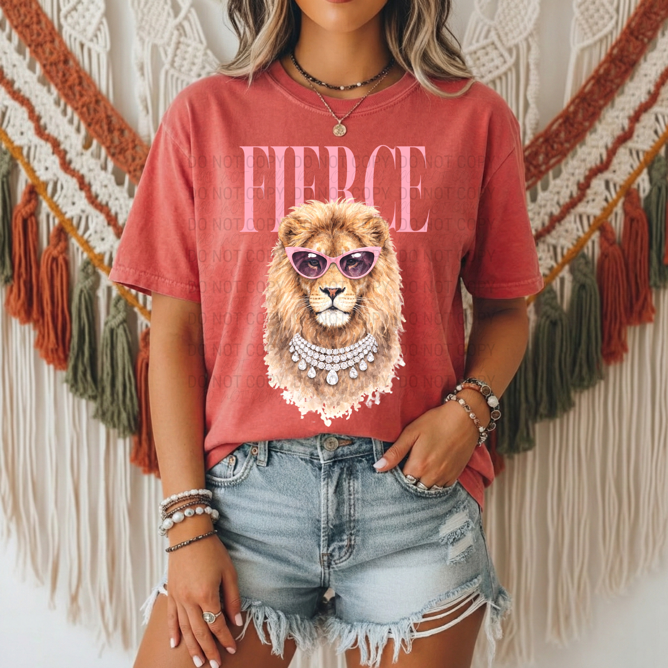 Animal Lover Tee Shirt Whimsical Rainbow Sunglasses Character Design Boho Peace Sign Necklace Hippie Vibes Fashion Turquoise Text Graphic Comfort Colors Soft Cotton Casual Festival Wear Bohemian Style Outfit Relaxed Oversized Fit Sage