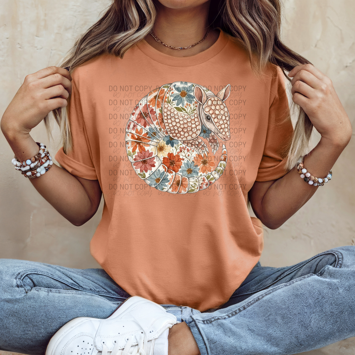 Floral Armadillo | Comfort Colors | 1717