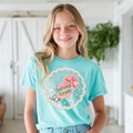 Girly Pencil w/Grade | Youth Tee | Comfort Colors, Performance Bella Canvas