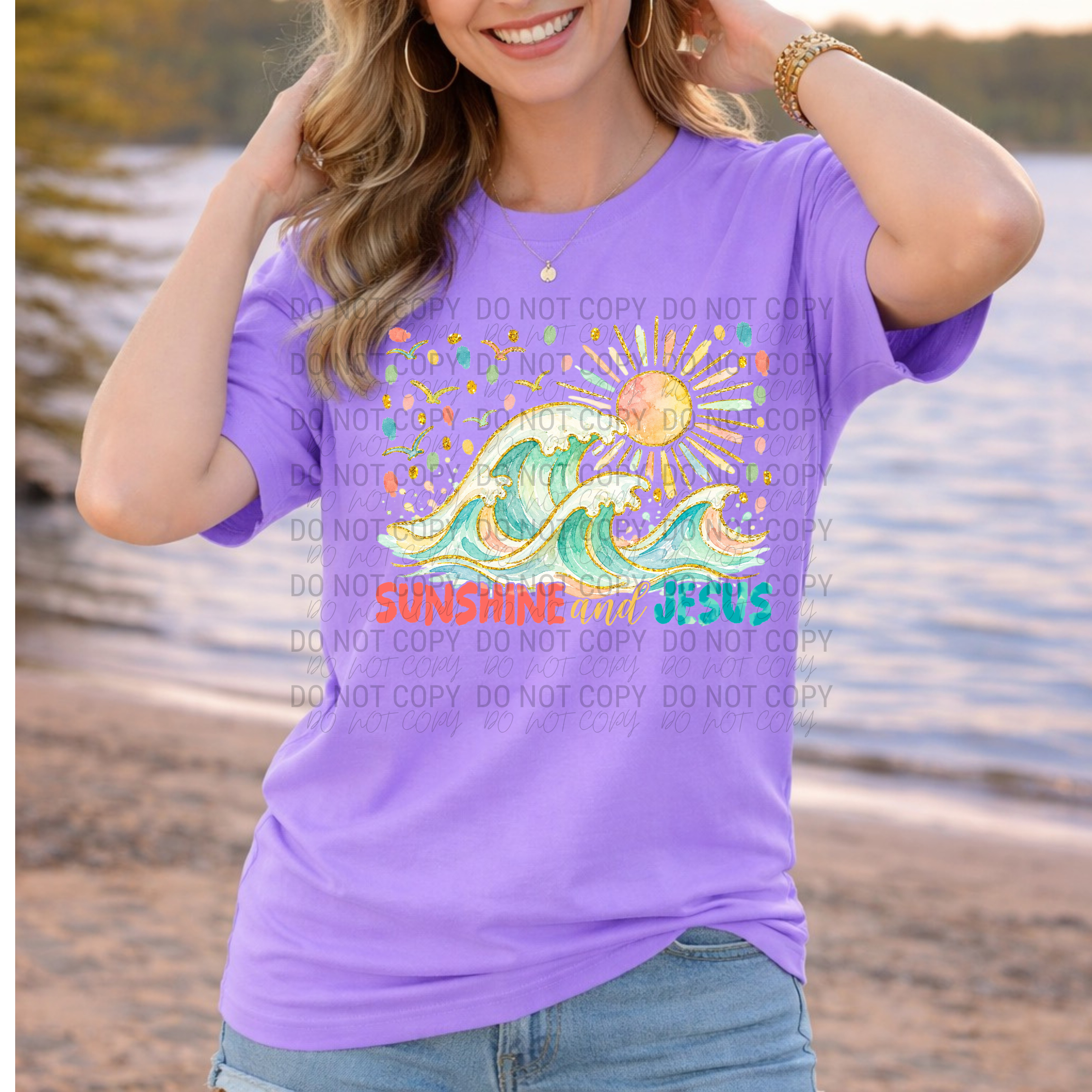 Sunshine and Jesus | Comfort Colors | 9018 Youth Tee
