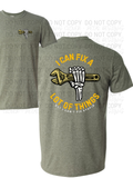 Funny Mechanic Shirt Sarcastic Work Tee Heather Olive Green Cotton Tee Wrench Screwdriver Graphic Design Perfect Handyman Gift Construction Worker Apparel Garage Workshop Wear Hilarious Occupation Humor Message Casual Comfort Fit Unisex