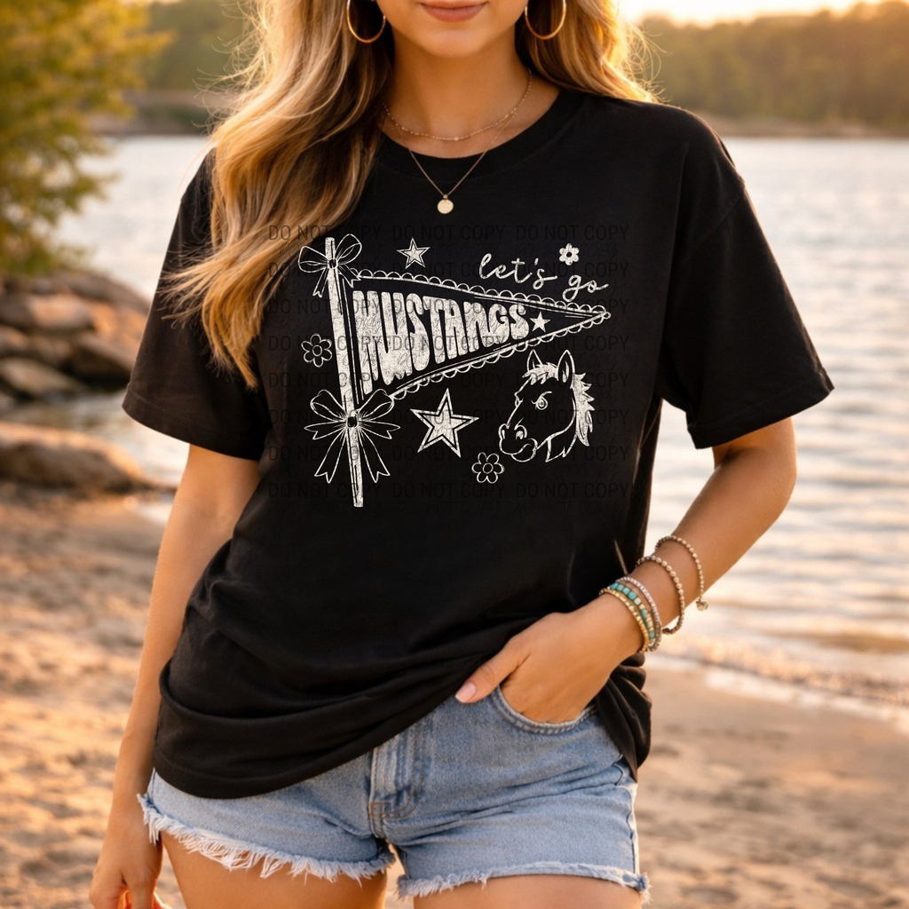 Let's Go Pennant Mascot | Comfort Colors | 9018 Youth Tee