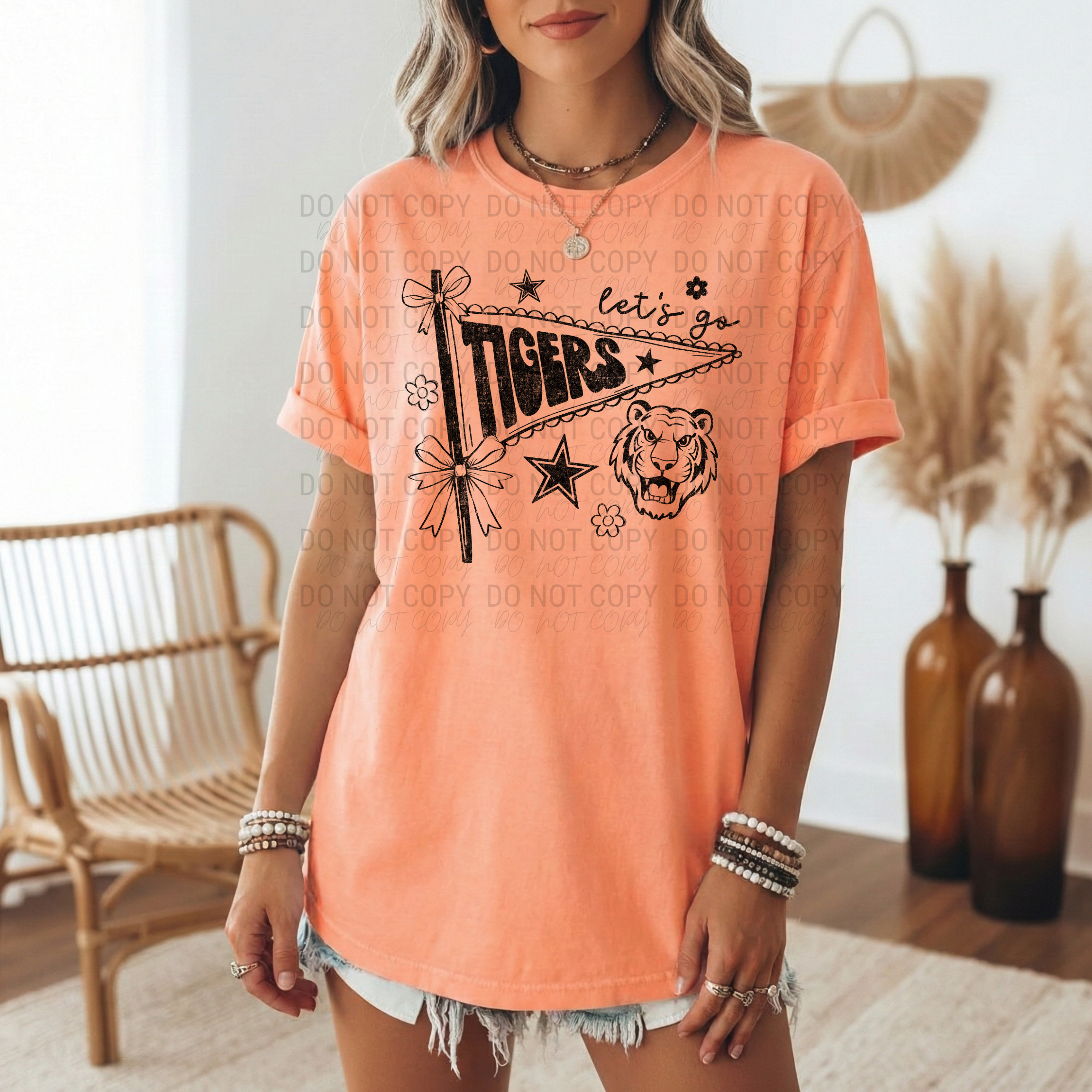 Let's Go Pennant Mascot | Comfort Colors | 9018 Youth Tee