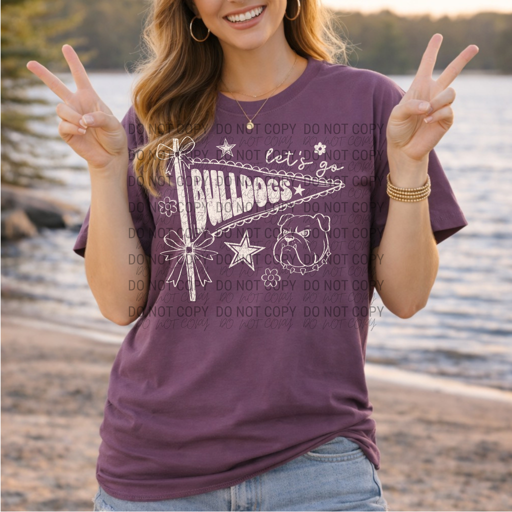 Let's Go Pennant Mascot | Comfort Colors | 9018 Youth Tee