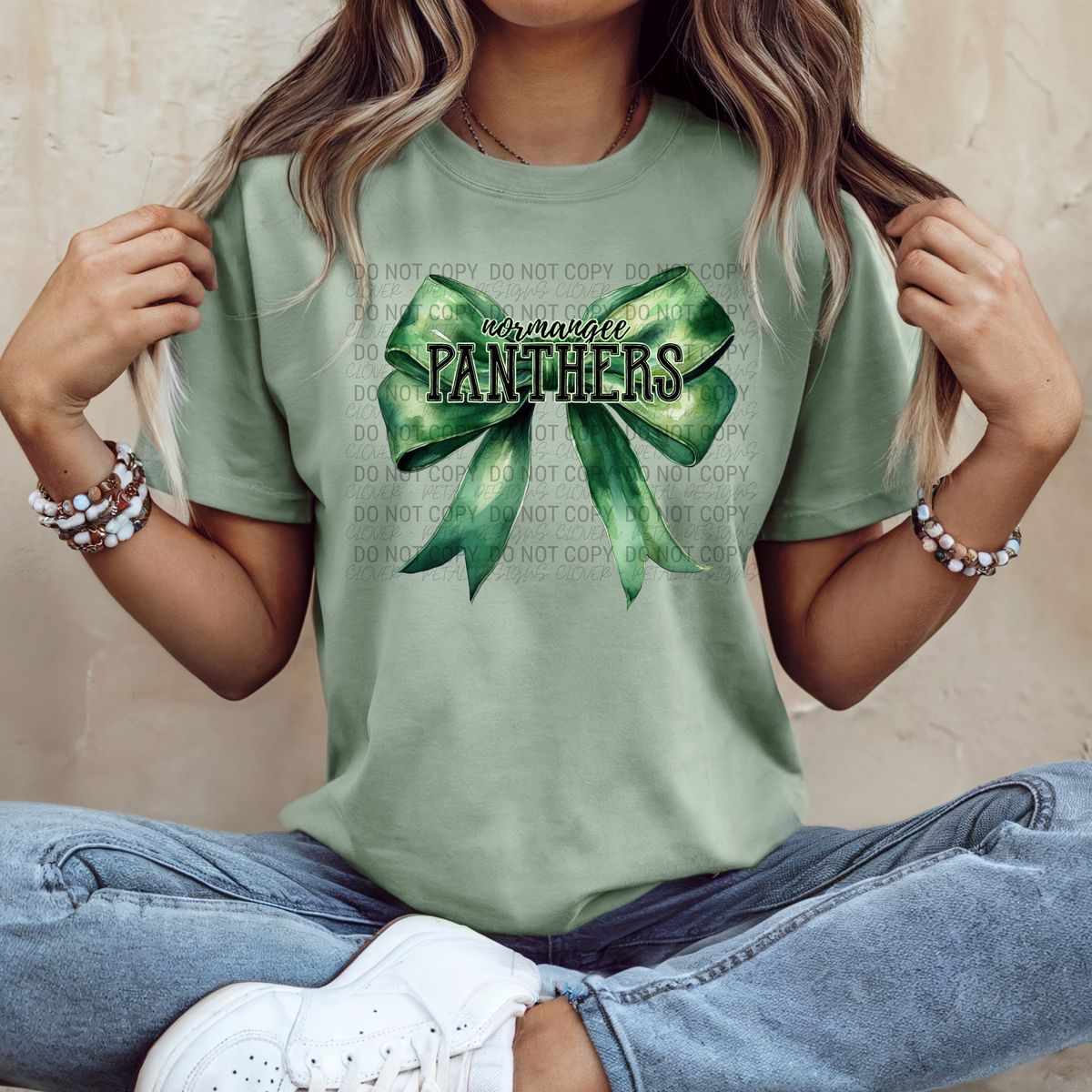 Normangee Panthers Bow | Bella Canvas | 3001