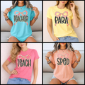 Coquette Teacher, Para, Sped, Teach | Comfort Colors | 1717