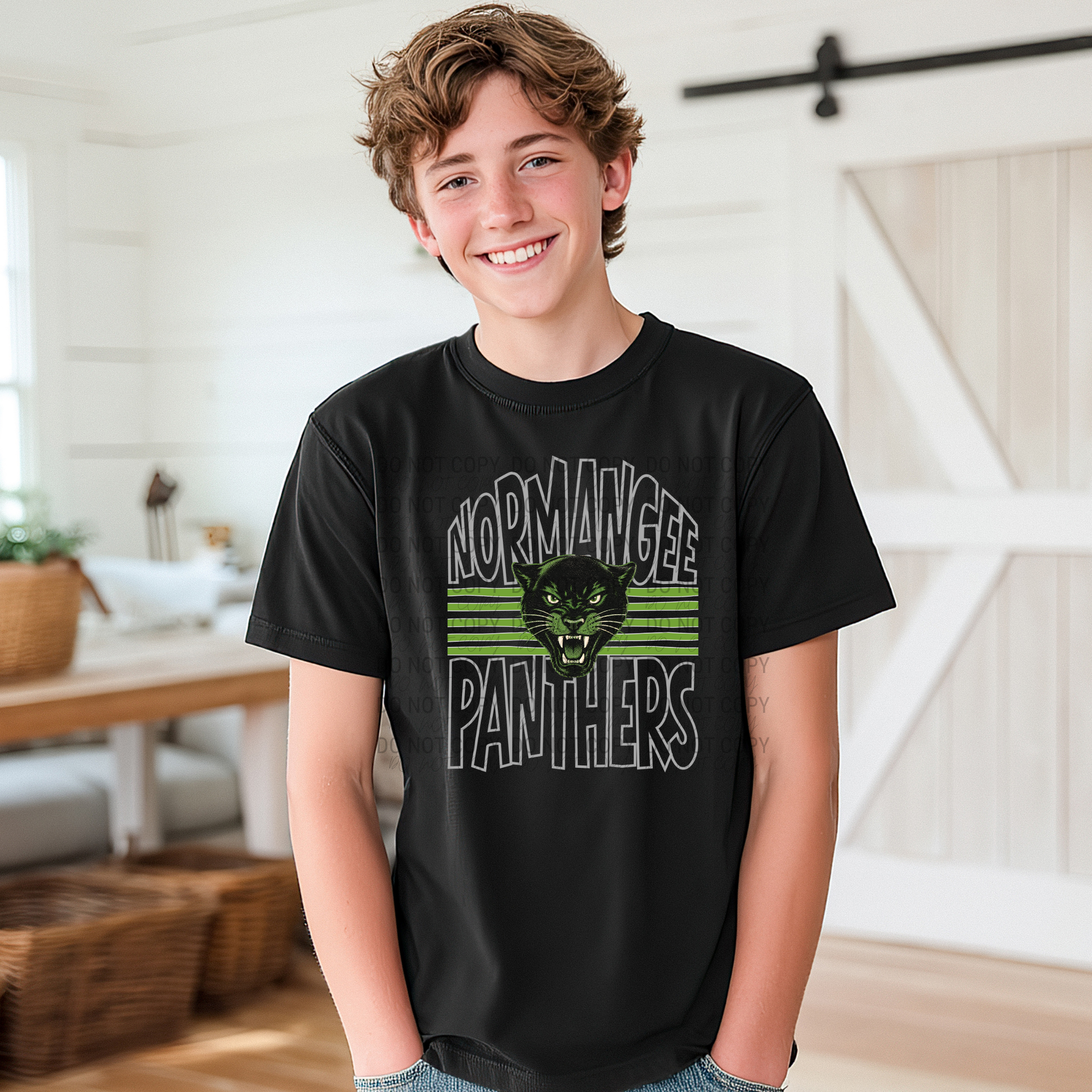 Split Normangee Panthers | Comfort Colors | 9018 Youth Tee